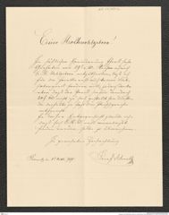 Nachlass Franz Steindachner, Brief von Josef Sitmell an Franz Steindachner (01.10.1907), Inv.Nr. 489.02, Seite 1